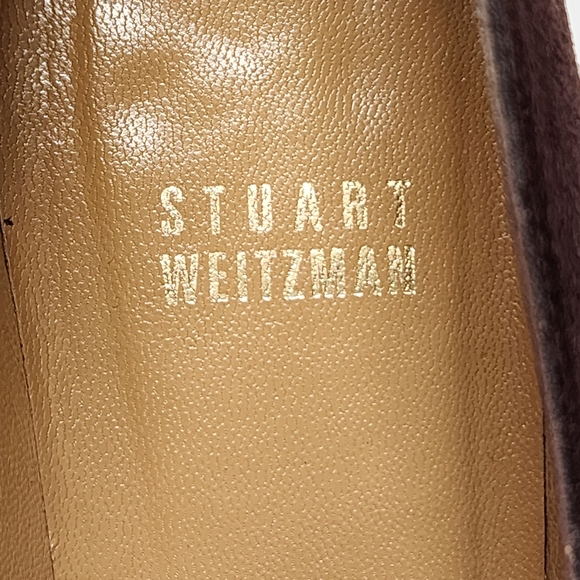 STUART WEITZMAN Brown Suede Kitten 2” Heel Shoes 6.5M - Picture 6 of 10
